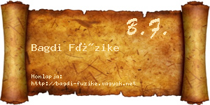 Bagdi Füzike névjegykártya
